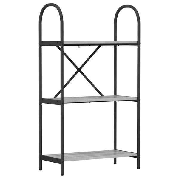 vidaXL Knjižna polica Siva Sonoma 60 x 30 x 109 cm Konstruiran les