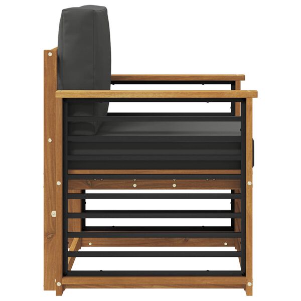 vidaXL Zunanja garnitura za sedenje z blazino Naravna 71 x 63 x 73 cm