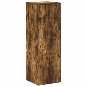 vidaXL Stojalo za rastline dimljeni hrast 33x33x100 cm inženirski les