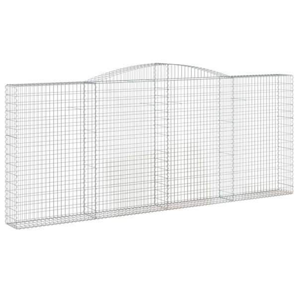 vidaXL Obokane gabion košare 3 kosi 400x30x160/180 cm pocinkano železo