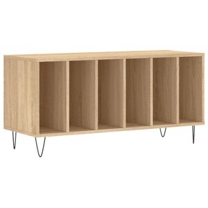 vidaXL Omarica za gramofonske plo&scaron;če hrast sonoma 100x38x48 cm les