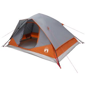 vidaXL Takoj&scaron;nji &scaron;otor s streho Siva in oranžna 305 x 215 x 140 cm
