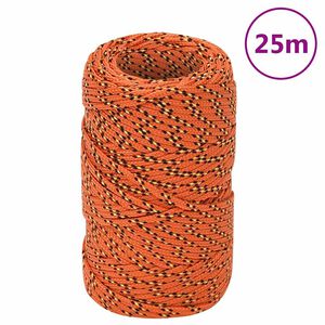 vidaXL Vrv za čoln oranžna 2 mm 25 m polipropilen