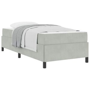 vidaXL Konstrukcija postelje Svetlo siva 80 x 200 cm blago
