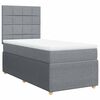 vidaXL Box spring postelja z vzmetnico svetlo siva 80x200 cm blago