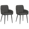 vidaXL Jedilni stoli 2 pcs Umetno usnje Črna 57 x 50 x 85 cm