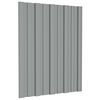 vidaXL Stre&scaron;ni panel 12 kos Siva 60 x 45 cm Pocinkano jeklo