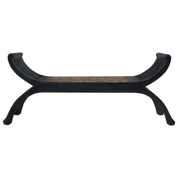 vidaXL Klop 120 cm temno rjava abaka