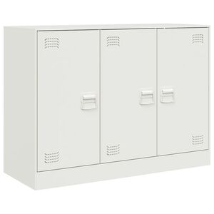 vidaXL Komoda bela 99x39x73 cm jeklo