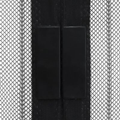 vidaXL Zavesa proti mrčesu 2 kosa z magnetnimi bloki črna 230x160 cm