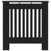 vidaXL Pokrov radiatorja Črna 78 x 19 x 81,5cm Konstruiran les