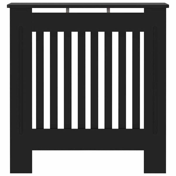 vidaXL Pokrov radiatorja Črna 78 x 19 x 81,5cm Konstruiran les