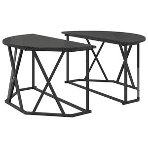vidaXL Klubska miza Črna Orehovina 80 x 80 x 42 cm