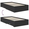 vidaXL Konstrukcija postelje z vzglavjem Črna in srebrna 100 x 200 cm