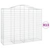 vidaXL Obokane gabion ko&scaron;are 13kosi 200x50x160/180 cm pocinkano železo