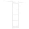 vidaXL Drsna vrata ORKDAL Bela 61 x 198,5 cm Trden borov les in steklo