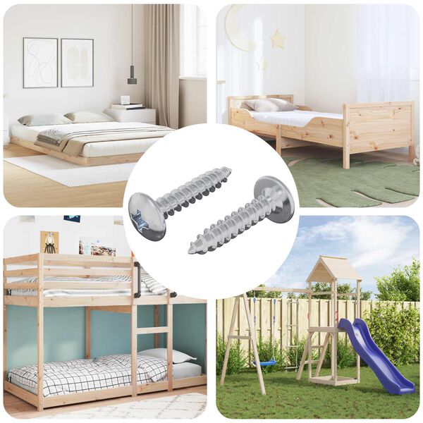 vidaXL Žebelj s samočrtnim navojem 2 pcs Cinkano 4 x 20 mm Jeklo