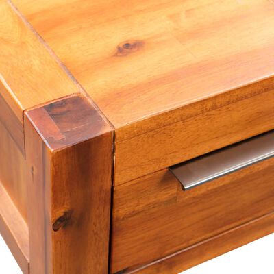 vidaXL Končna mizica iz trdnega akacijevega lesa 30x30x70 cm