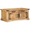 vidaXL Klubska miza s predalom Rjava 90 x 50 x 40 cm Masiven les manga