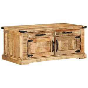 vidaXL Klubska miza s predalom Rjava 90 x 50 x 40 cm Masiven les manga