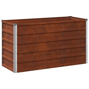 vidaXL Povi&scaron;ana vrtna gredica Rjav 100 x 40 x 55 cm corton