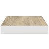 vidaXL Stenske police 4 kosi barva hrasta in bela 40x23x3,8 cm MDF