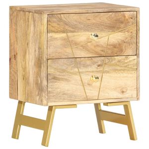 vidaXL Nočna omarica 40x30x50 cm trden mangov les