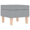 vidaXL Gugalni stol s stolčkom za noge svetlo sivo blago