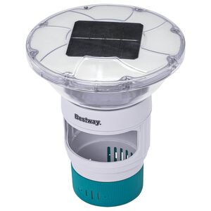 Bestway Plavajoča solarna luč z LED trakami Bela &Oslash; 7,6 cm PC in ABS