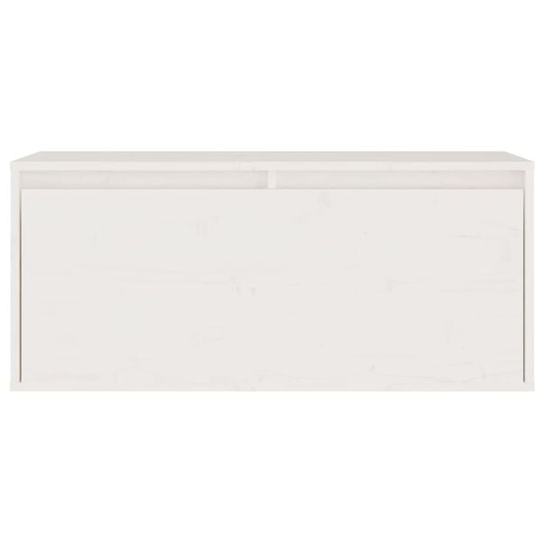 vidaXL TV omarica 4 kosi bela trdna borovina