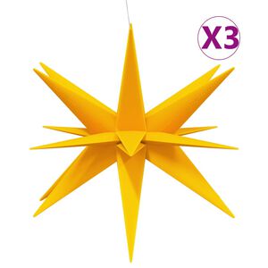 vidaXL Božične svetilke LED 3 kosi zložljive rumene 100 cm
