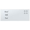 vidaXL Stenska magnetna tabla bela 50x20 cm kaljeno steklo