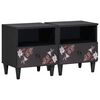 vidaXL Nočna omarica 2 pcs Rjava 40 x 33 x 46 cm Masiven les manga