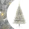 vidaXL Umjetna preddekorirana božićna jelka srebrna 120 cm PET
