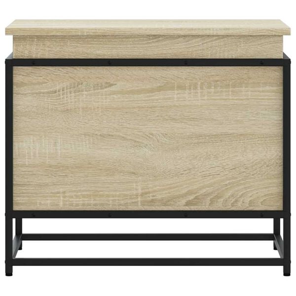 vidaXL Škatla s pokrovom sonoma hrast 60x40x51,5 cm inženirski les