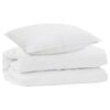 vidaXL Komplet odej z blazino 2 pcs Bela Mikrofibra