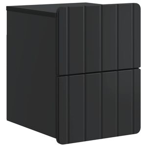 vidaXL Stenski nočni omarici Črna 33 x 34,5 x 43 cm Inženirski les