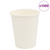 vidaXL Papirnate skodelice za kavo 1000 kosov 8oz 200ml Bela