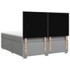 vidaXL Box spring postelja z vzmetnico svetlo siva 180x200 cm blago