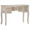 vidaXL Pisalna miza siva 115x45x75 cm trden mangov les