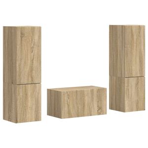vidaXL Komplet TV omaric 5 pcs Sonoma hrast Konstruiran les