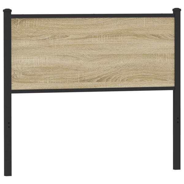 vidaXL Nadomestno vzglavje sonoma hrast 107 cm inženirski les in jeklo