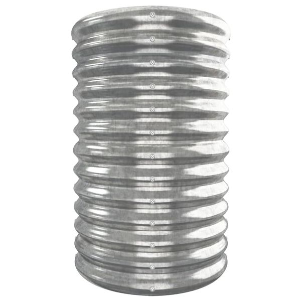 vidaXL Visoka greda iz cinkanega jekla 332x40x68 cm srebrna