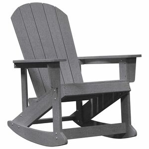 vidaXL Adirondack gugalnik Svetlo siva HDPE