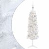 vidaXL Umetno ozko božično drevesce z božično kroglico 120 cm 150 LED
