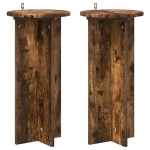 vidaXL Stojalo za rastline 2 kos Dimljen hrast 29,5 x 29,5 x 60 cm