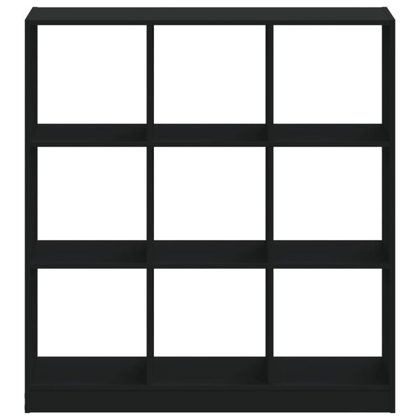 vidaXL Knjižna omara črna 102x32x108 cm inženirski les