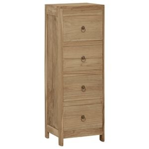 vidaXL Predalnik 30x30x90 cm trdna tikovina
