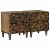 vidaXL Nočna omarica 2 pcs Rjava 40 x 33,5 x 46 cm Masiven les manga