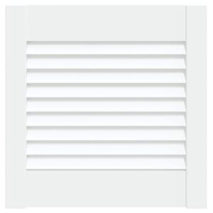 vidaXL Vrata za omarico z letvicami bela 39,5x39,4 cm trdna borovina